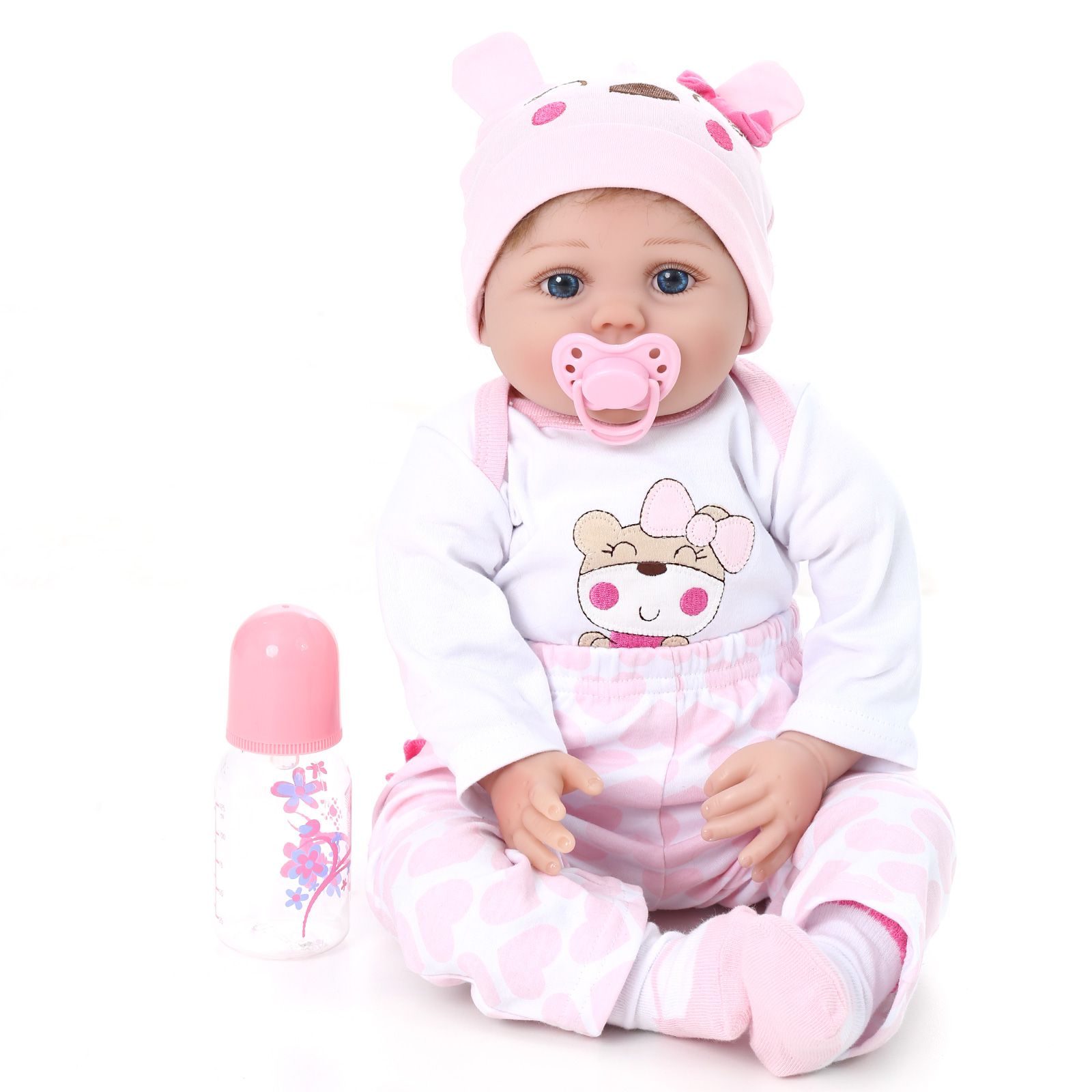 Boneca Bebê Reborn 55cm Corpo Silicone baby princesa em Promoção