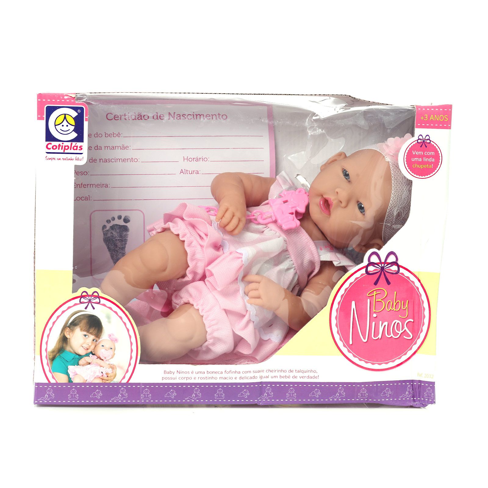 Brinquedo Infantil Bebe Reborn Coleção Baby Ninos Newborn Co