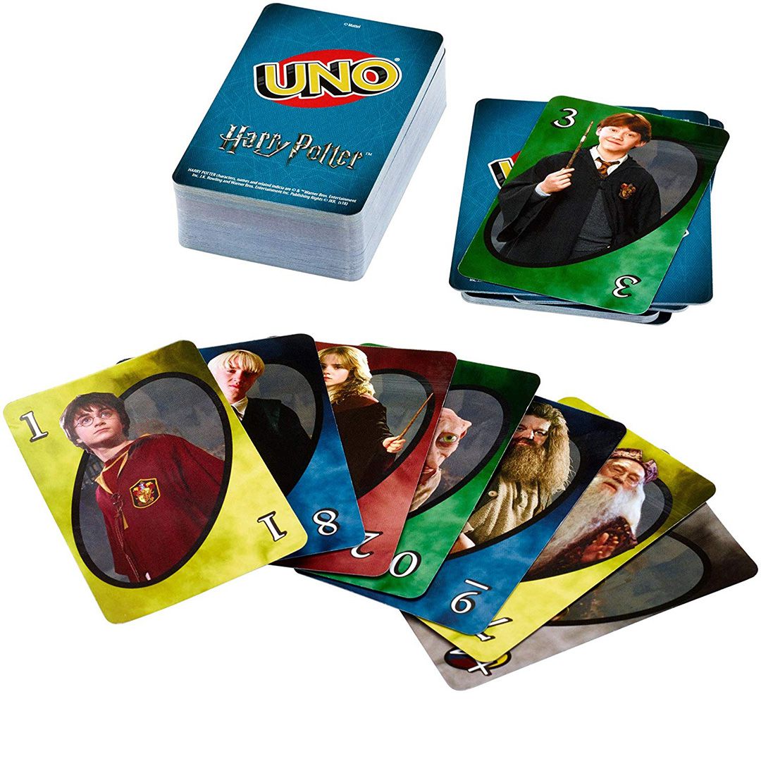 Jogo Uno Harry Potter Mattel 2 a 10 Jogadores com 112 Cartas