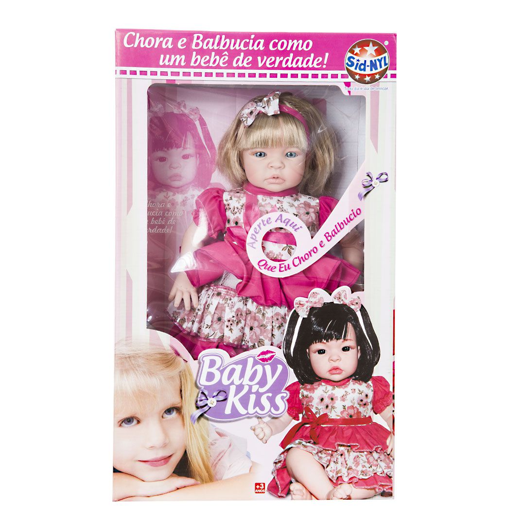 Boneca Baby Kiss Chora e Balbucia Original na Caixa tipo Reborn