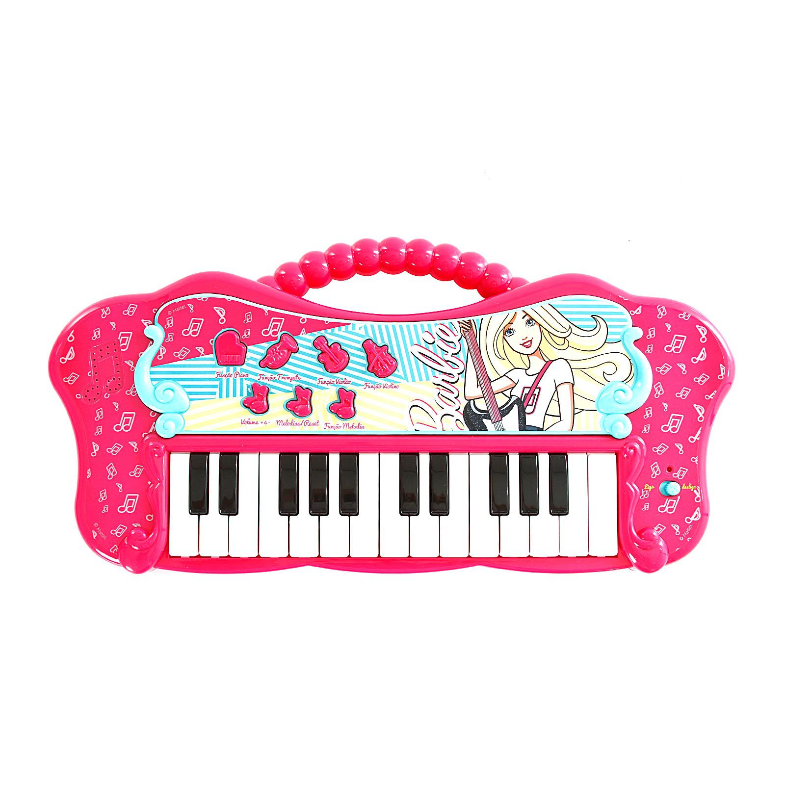 Teclado Infantil Barbie Fabulosa Com Função Mp3 - FUN