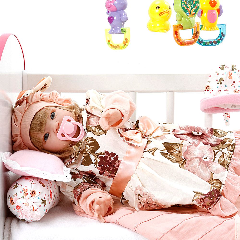 Boneca Bebe Reborn Yasmin Encanto Floral Rosa Cegonha Reborn Dolls Mais 24  Acessórios 48cm - Chic Outlet - Economize com estilo!