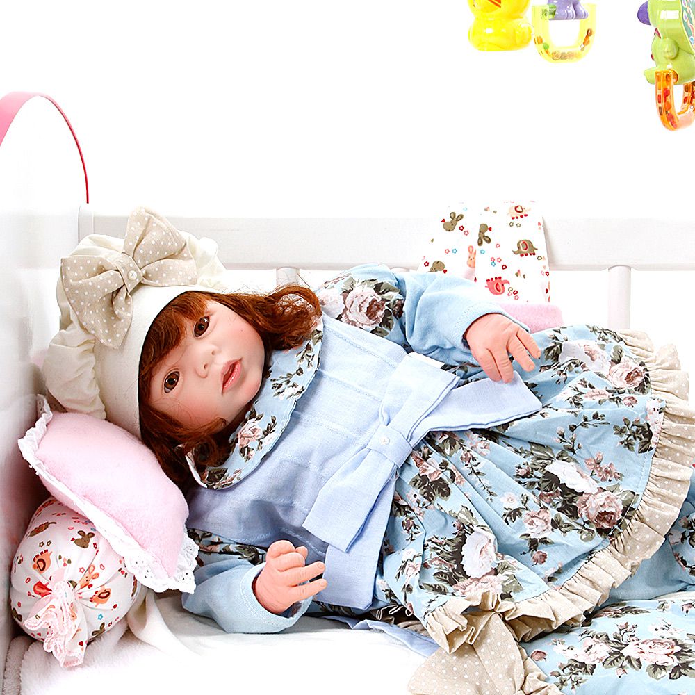 Boneca Bebe Reborn Yasmin Lavinia Azul Bebe Cegonha Reborn Dolls Mais 24  Acessórios 48cm - Chic Outlet - Economize com estilo!