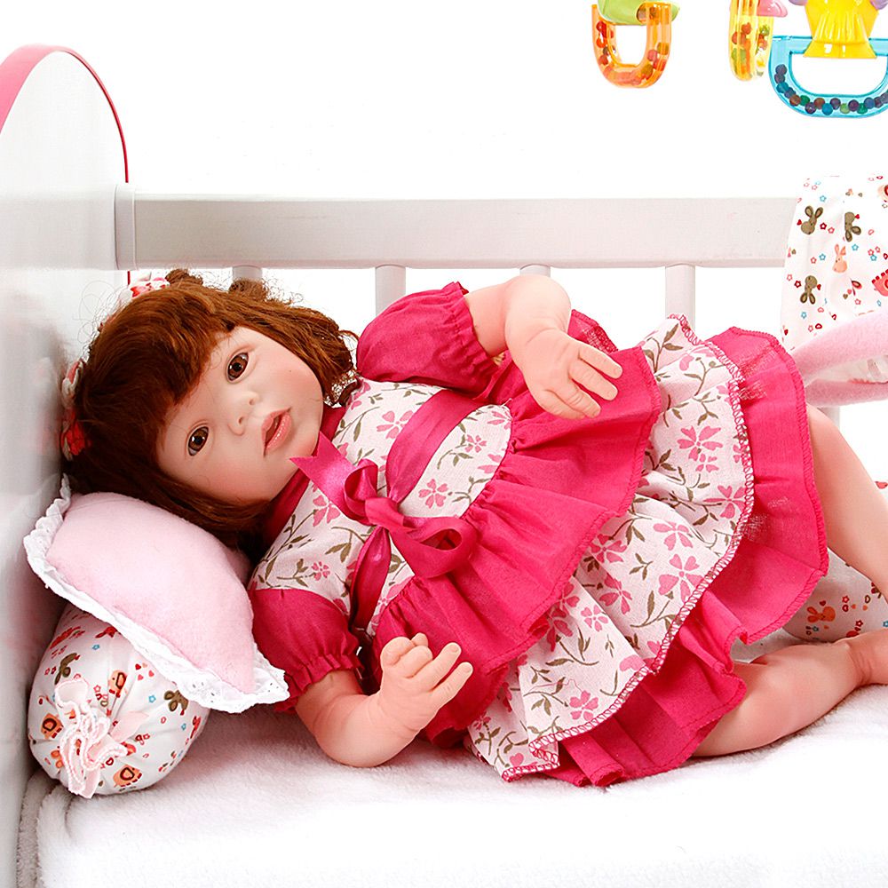 Bebê Reborn Boneca Loira Roupa Pagão Toda Vinil Silicone - Chic Outlet -  Economize com estilo!