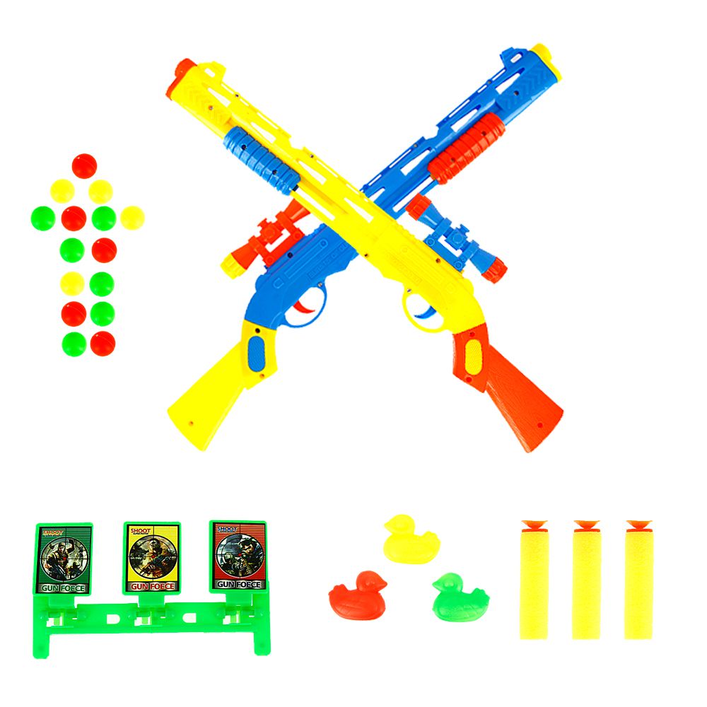 Pistola Lançador De Bolinha Kit 2 Arminha De Brinquedo