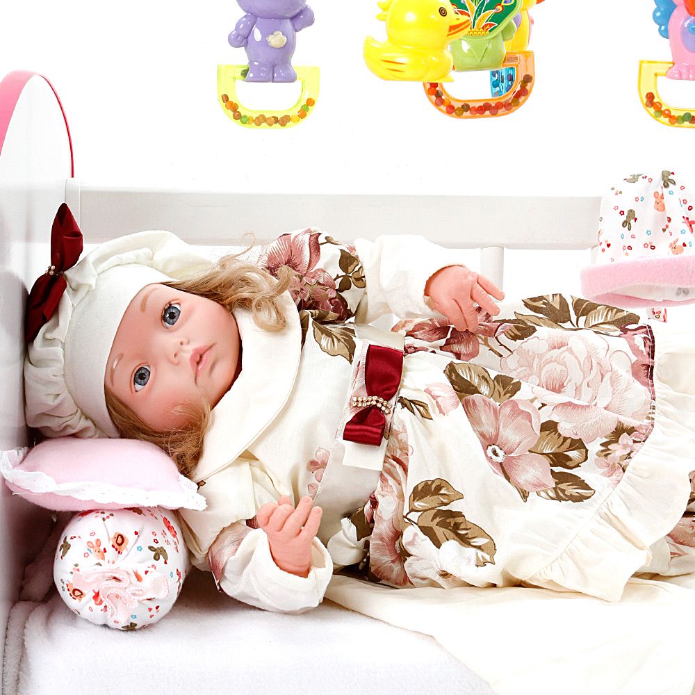 Boneca Bebê Reborn Cegonha - Vinil Realista, Bege, 46cm - Carrefour