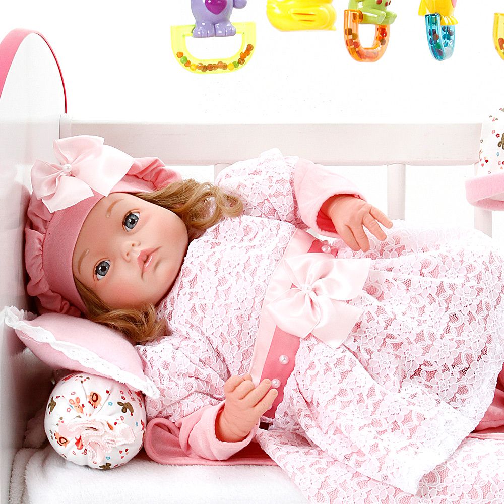 Boneca Bebe Reborn Yasmin Maitê Vermelho Cegonha Reborn Dolls Mais 24  Acessórios 48cm em Promoção na Americanas