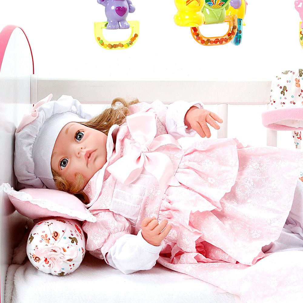 Boneca Bebe Reborn Yasmin Maitê Vermelho Cegonha Reborn Dolls Mais 24  Acessórios 48cm em Promoção na Americanas
