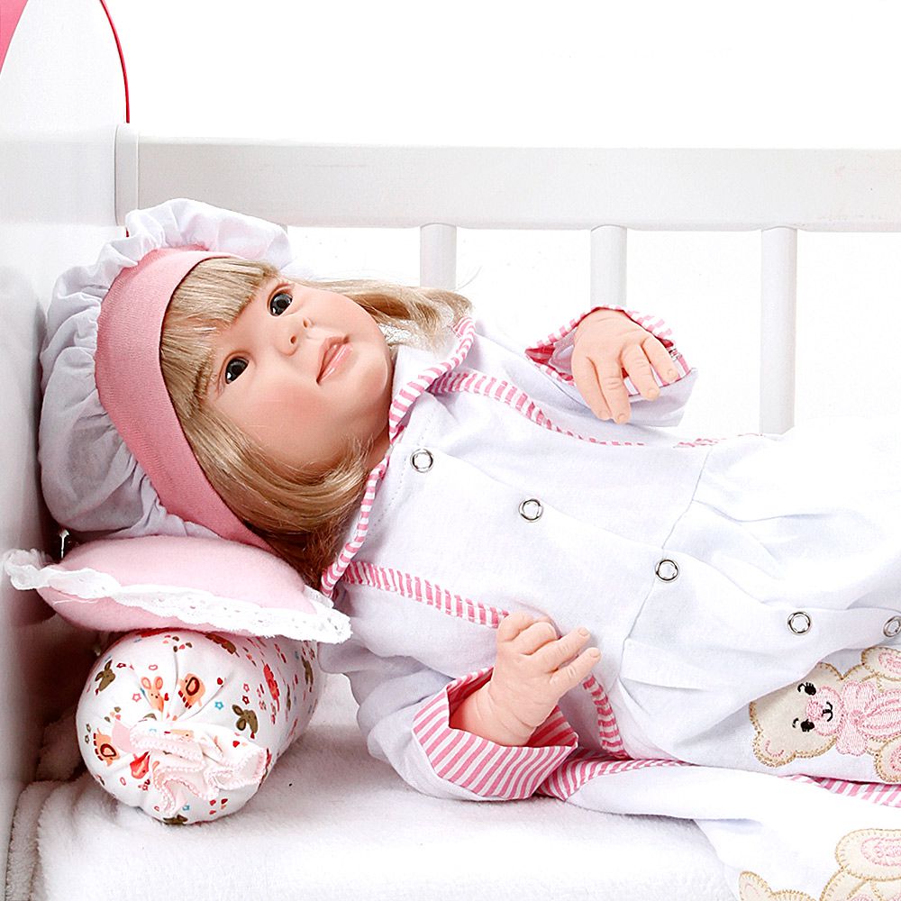 Boneca Bebe Reborn Ursa Charme Branco Cegonha Reborn Dolls - USA Magazine