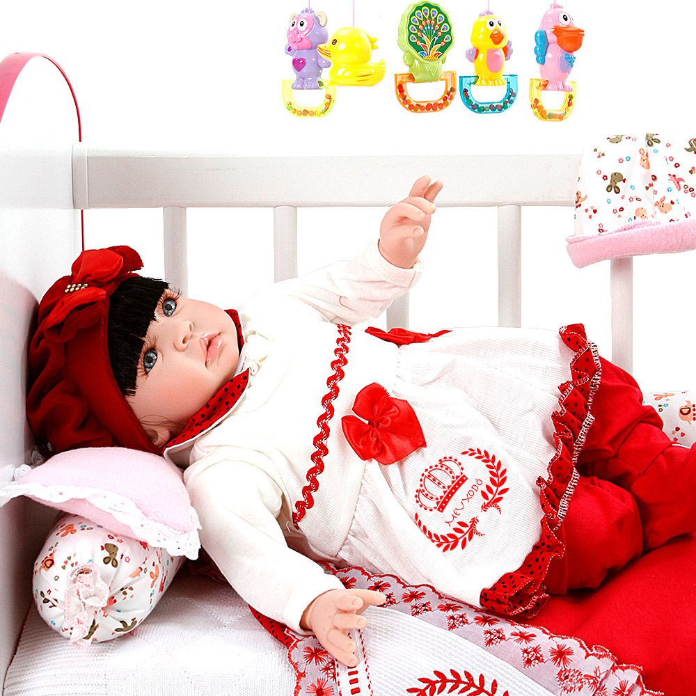 Boneca Bebê Reborn Muito Linda Vermelha Morena ários Itens - ShopJJ -  Brinquedos, Bebe Reborn e Utilidades