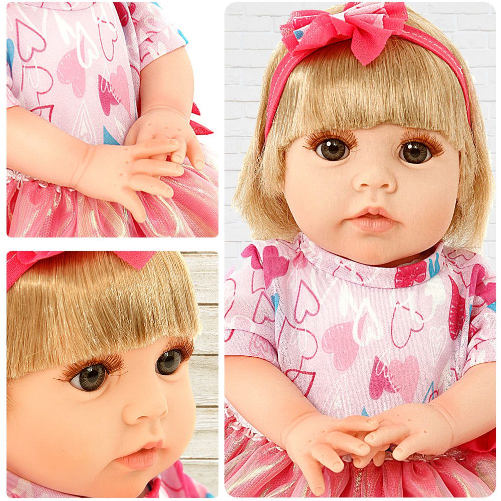 Boneca Baby Infantil de Roupa de Xodó Bege Realista - Chic Outlet -  Economize com estilo!