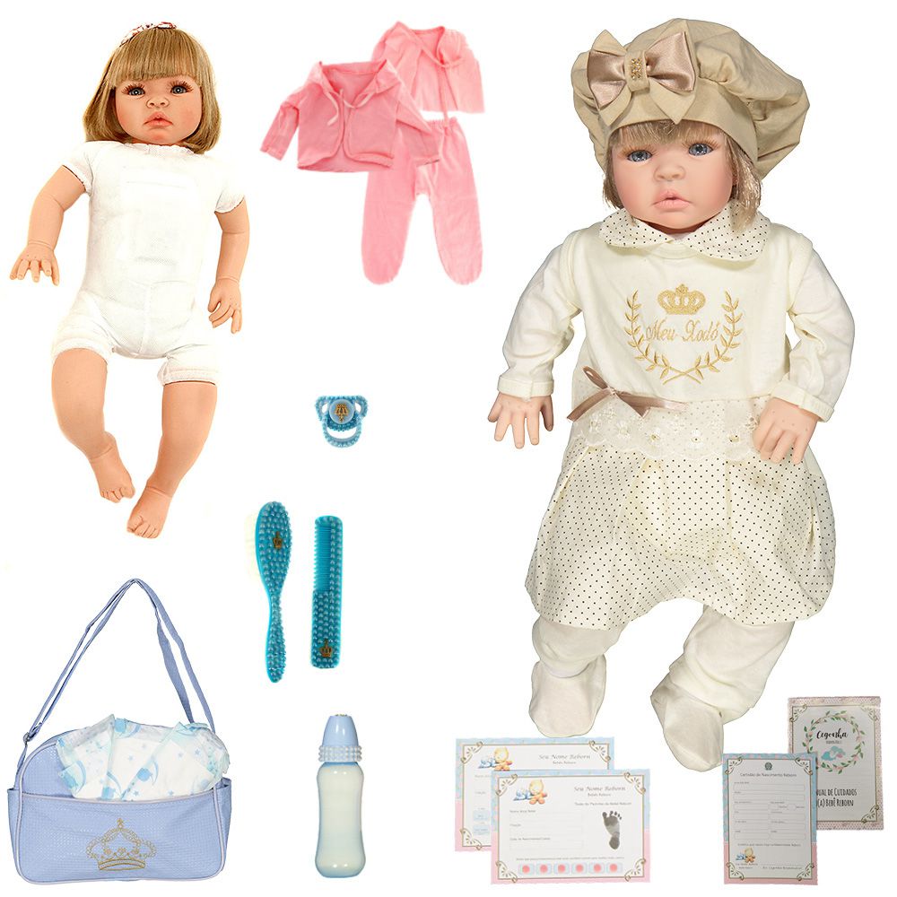 Boneca Bebê Reborn Realista Com Roupa de Xodo Bage - Chic Outlet -  Economize com estilo!