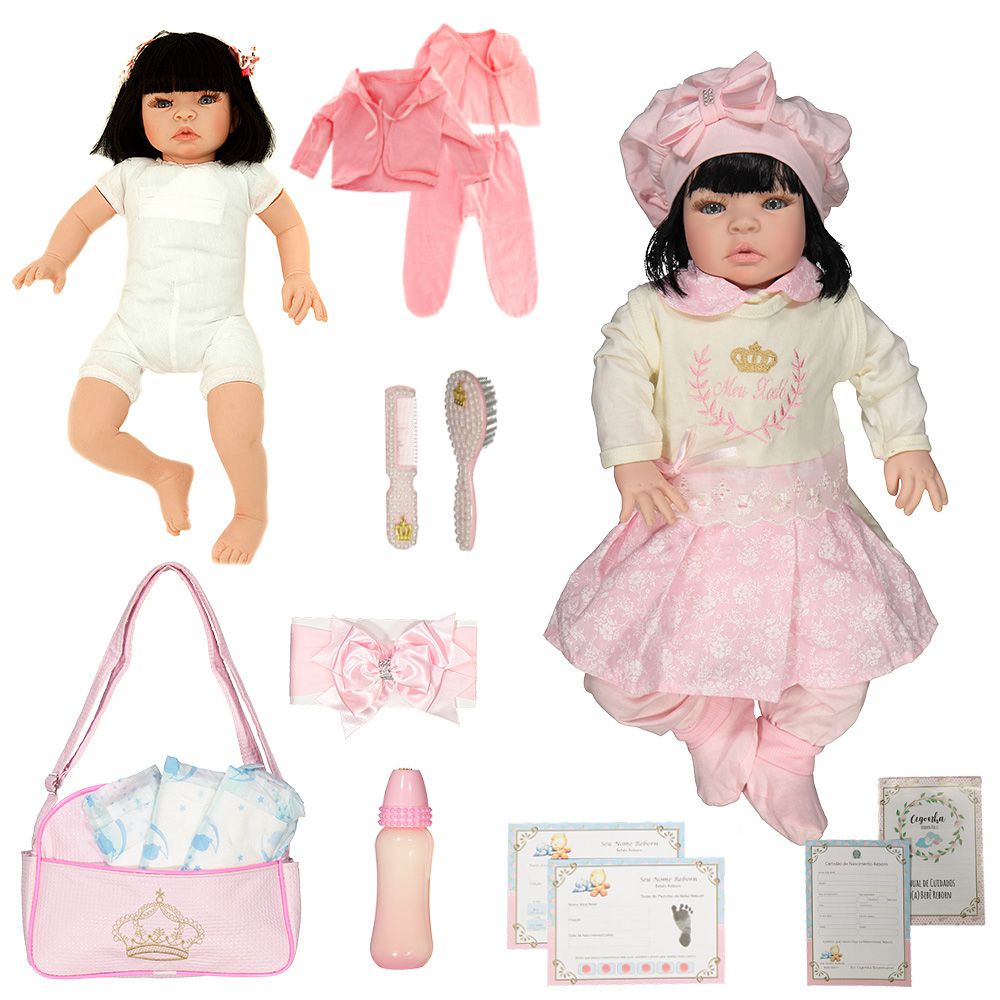 Boneca Reborn Real Cheirinho De Bebê Talco - Chic Outlet