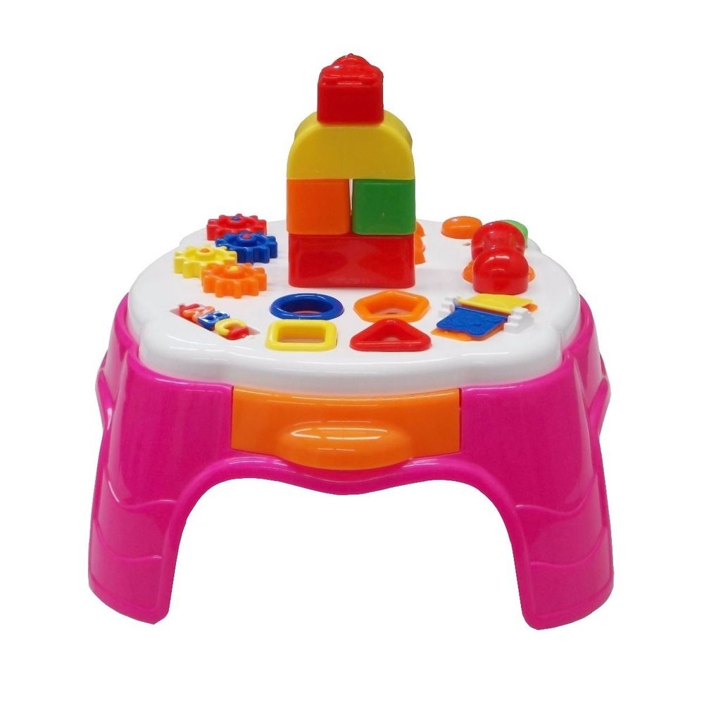 Mesa Didática Infantil Rosa Bebe 1 Ano Infantil Brinquedo