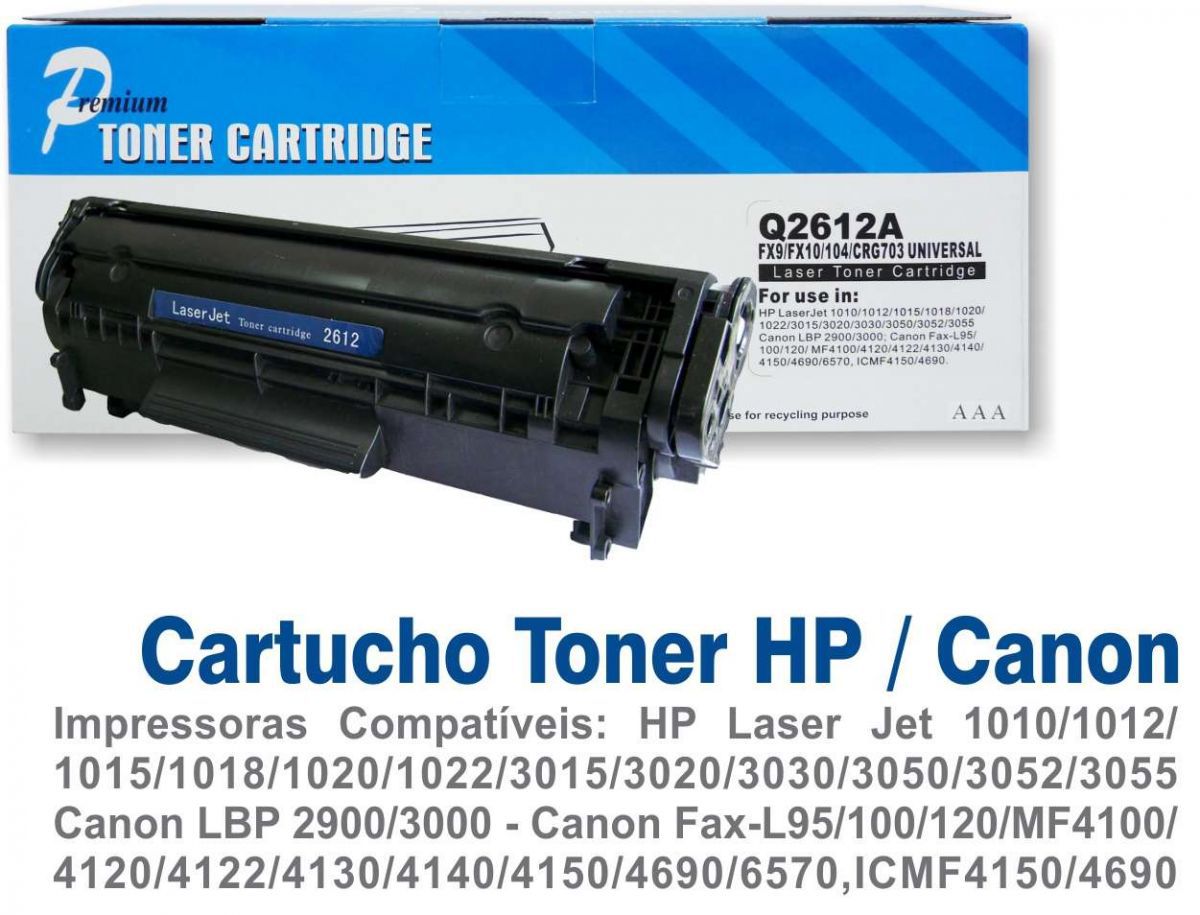 Toner masterprint HP 12A Preto - Q2612AF compativel - Hipermidia Info ...
