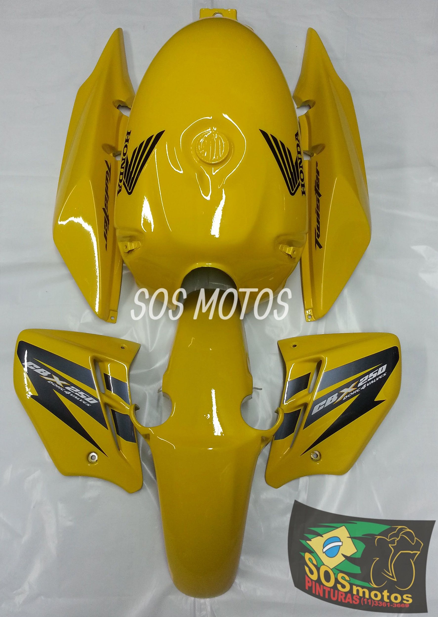 Adesivos Faixa Tanque Moto Honda Twister Cbx 250 2008 Preto em