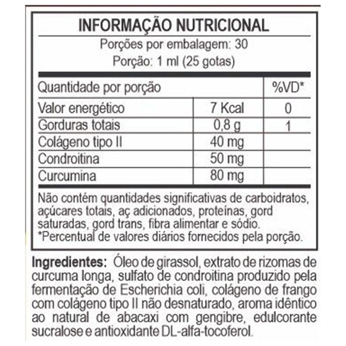 Curcuminol Kit 3 Curcuminol Unilife sabor Abacaxi e Gengibre em gotas 30ml - Edin
