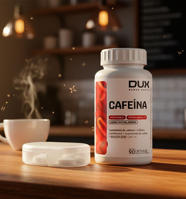 Kit 5 Cafeína Dux 210mg 90 Cápsulas + Porta Cápsulas - Edin