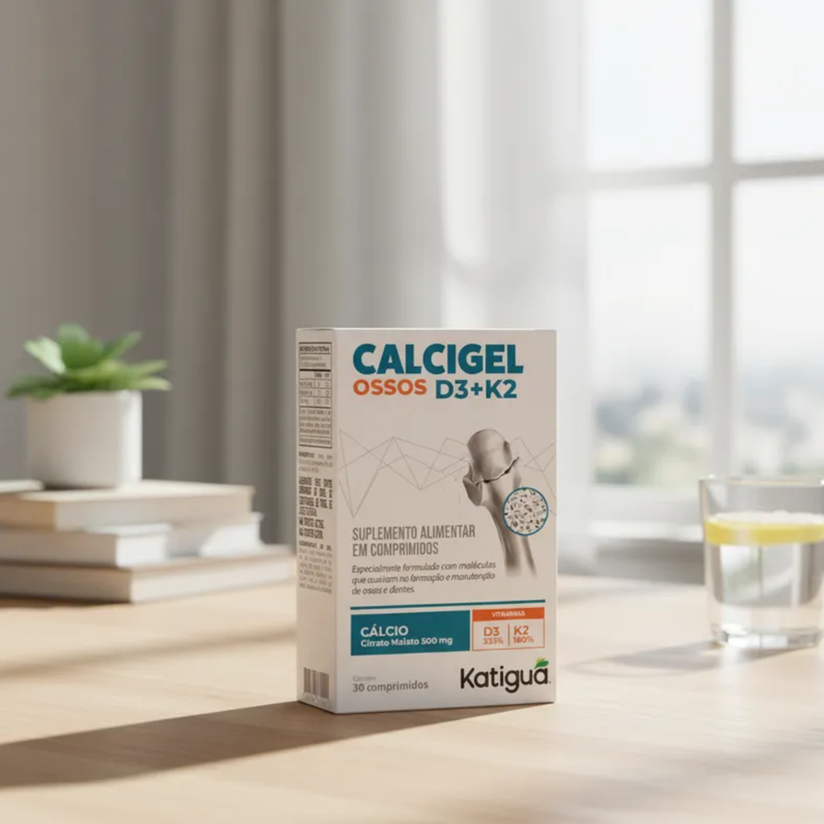 Calcigel Osso D3 + K2 Katiguá 500mg | Suplemento de Cálcio com Vitamin ...
