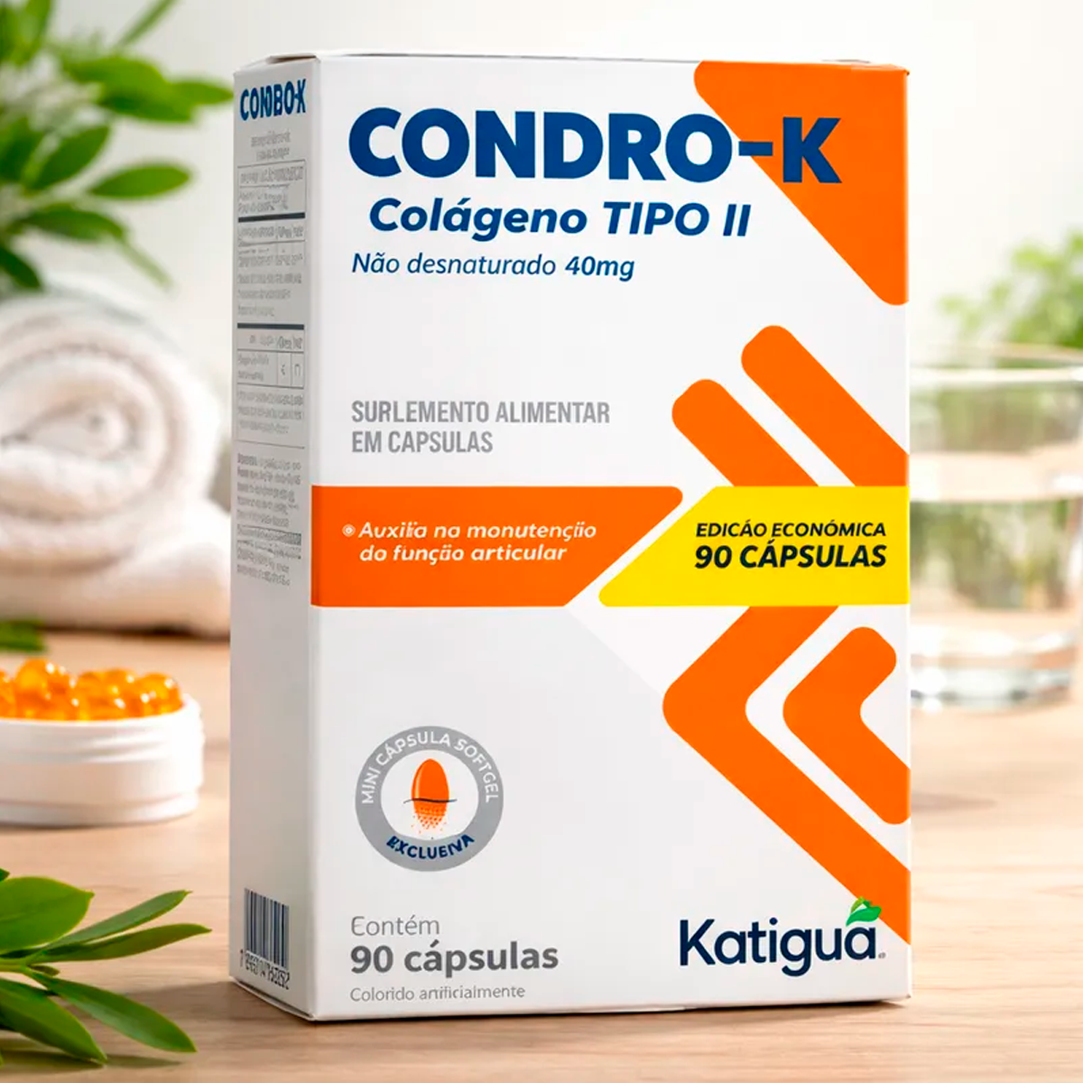 Condro Condro-K Colágeno Tipo II Katiguá 40mg com 90 Cápsulas | Suplemento pa ...