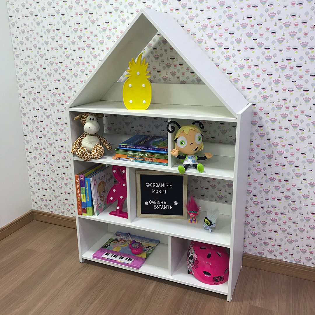 Casinha estante para brinquedos e livros - estante casinha infantil -  Organize Mobili - Móveis infantis e organizadores de brinquedos