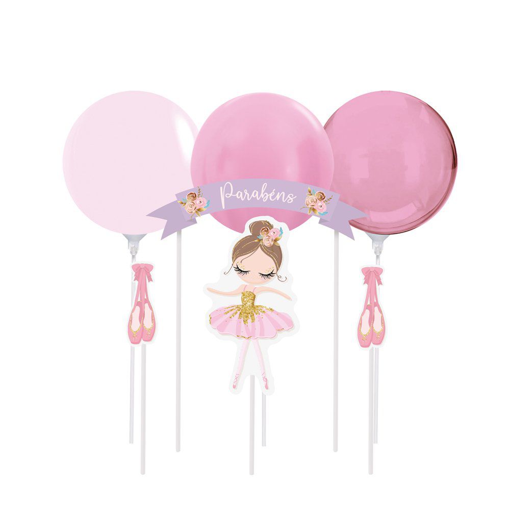 Kit Topo Topper De Bolo Luxo Feminino Flores Personalizado