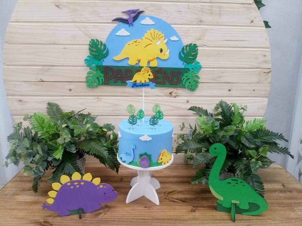 dinossauro baby decoração de festa em mdf