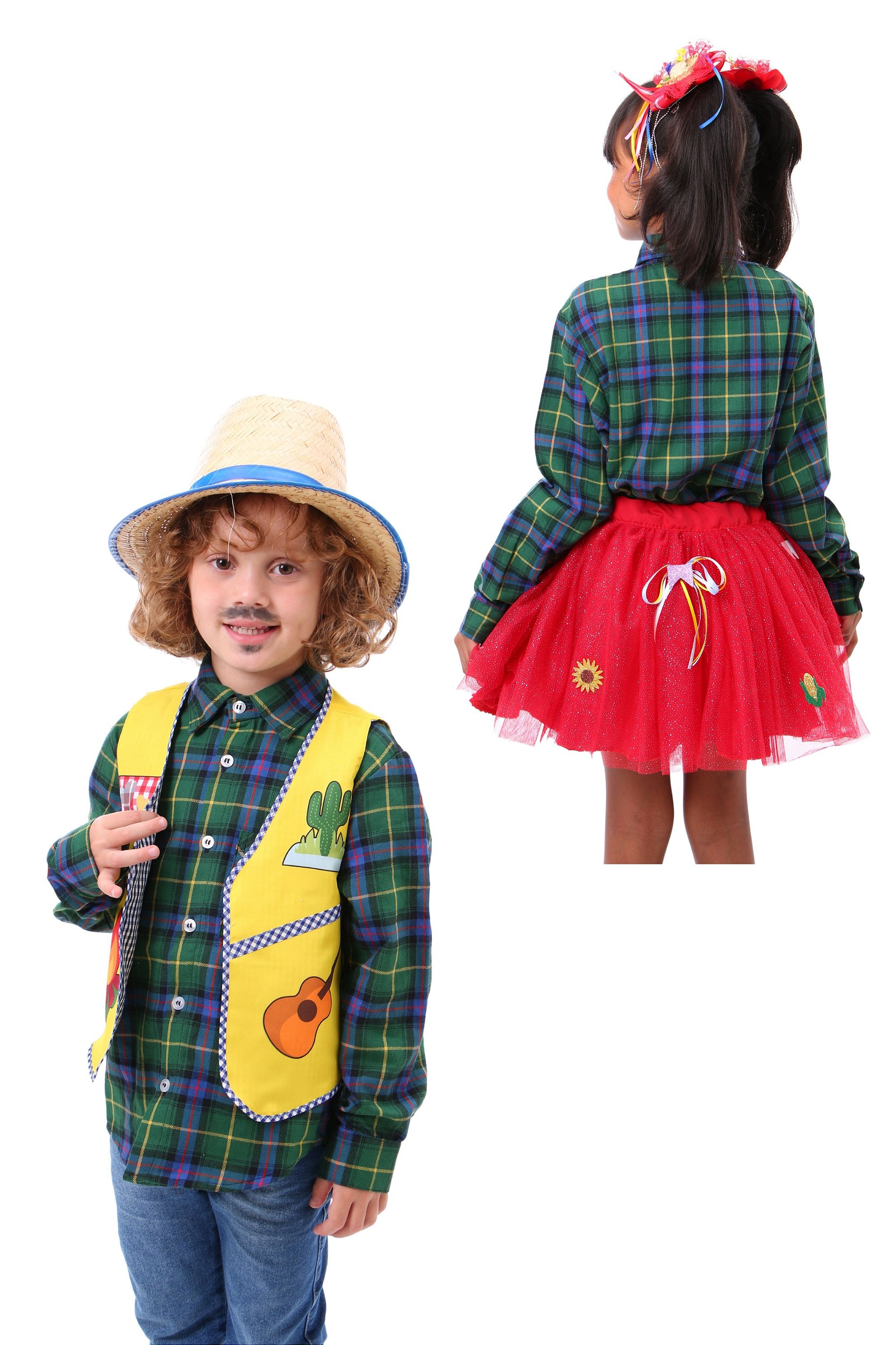 Camisa Xadrez Infantil Milho Verde - FESTA JUNINA - Quimera Kids