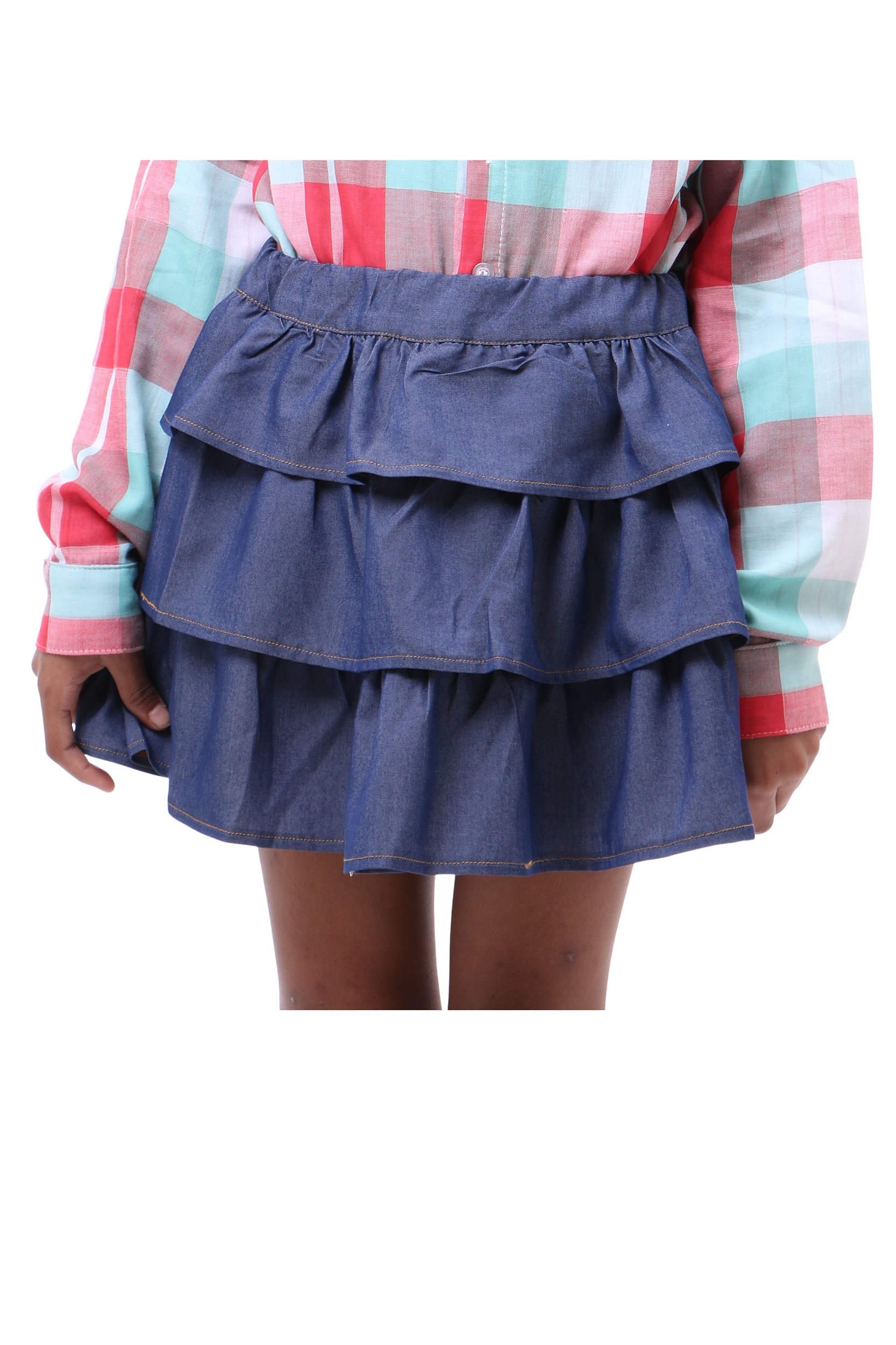 Saia Jeans Babados COWGIRL - COUNTRY - Quimera Kids