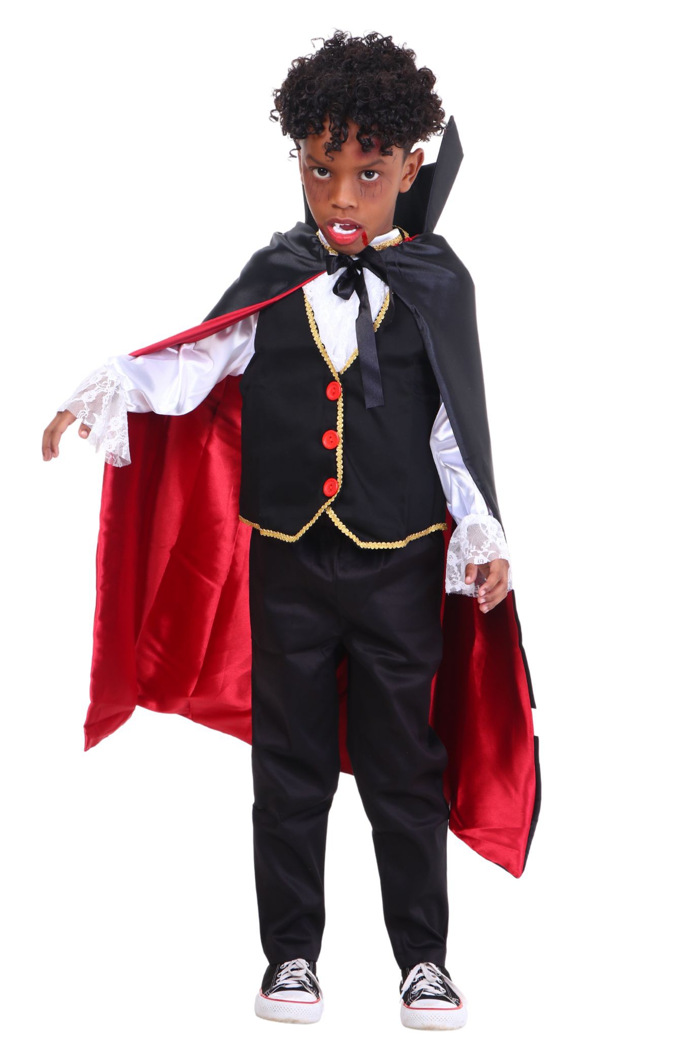 Fantasia Drácula Infantil Vampirinho Com Capa Para Halloween em 2023