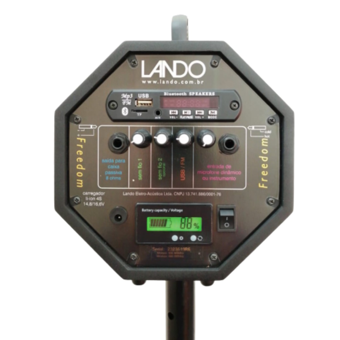 Freedom R3 preta Microfone Duplo - LandoStore