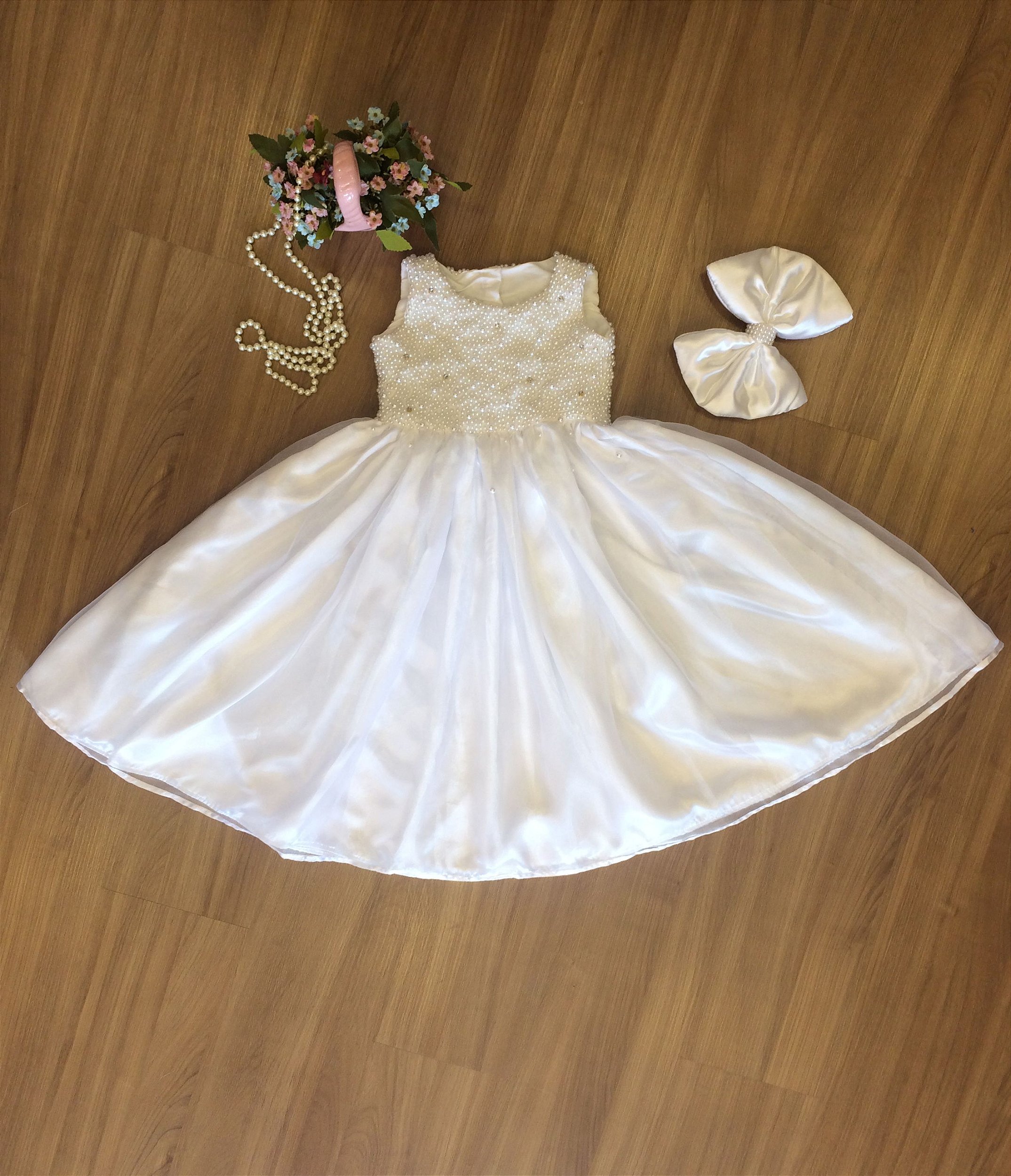 Vestido Para Primeira Comunhão Branco - Infantil - Liminha Doce - Vestidos  de Festa Infantis e Mãe e Filha