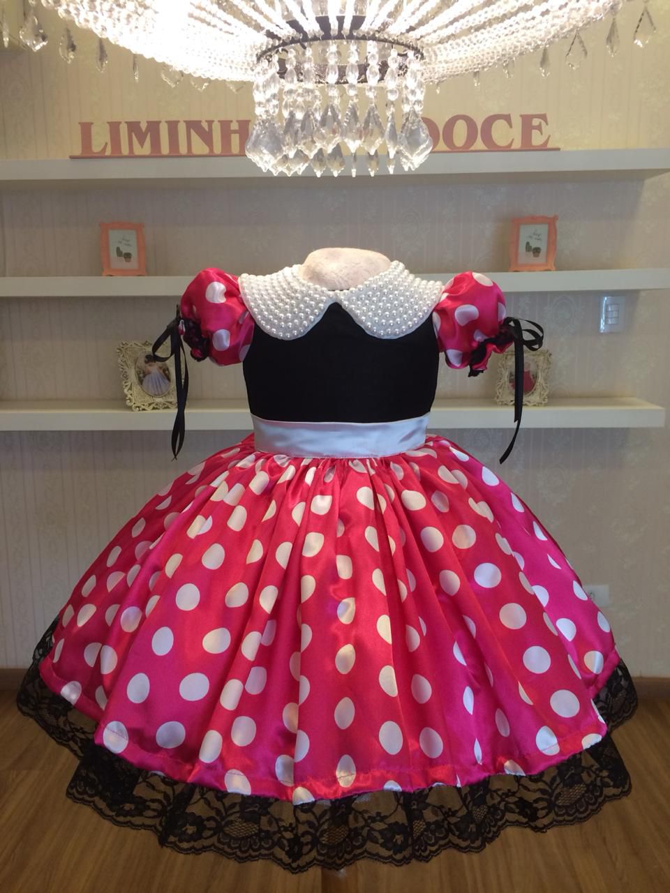 Vestido de Festa Minnie -Vestidos de temas infantis - Liminha Doce -  Vestidos de Festa Infantis e Mãe e Filha