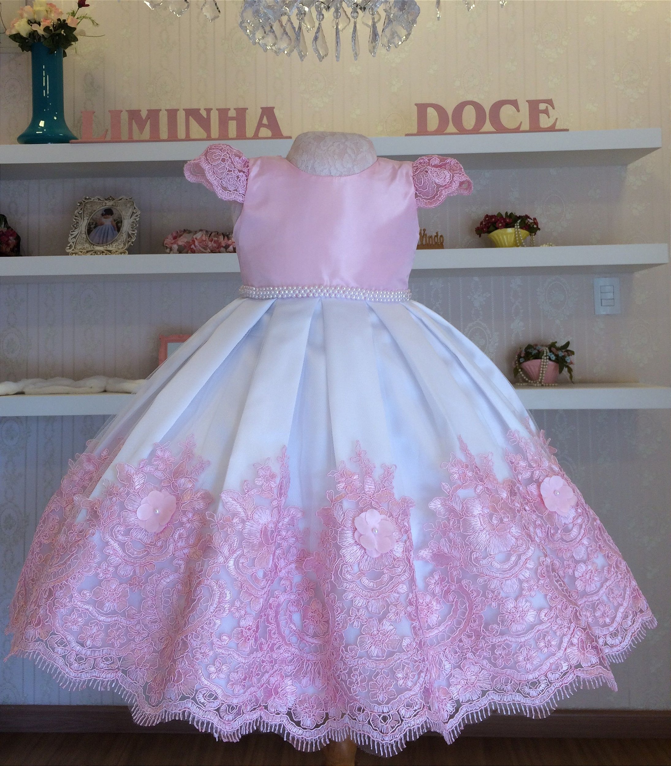 Vestido Rosa para Daminha - daminhas de honra - Liminha Doce - Vestidos de  Festa Infantis e Mãe e Filha
