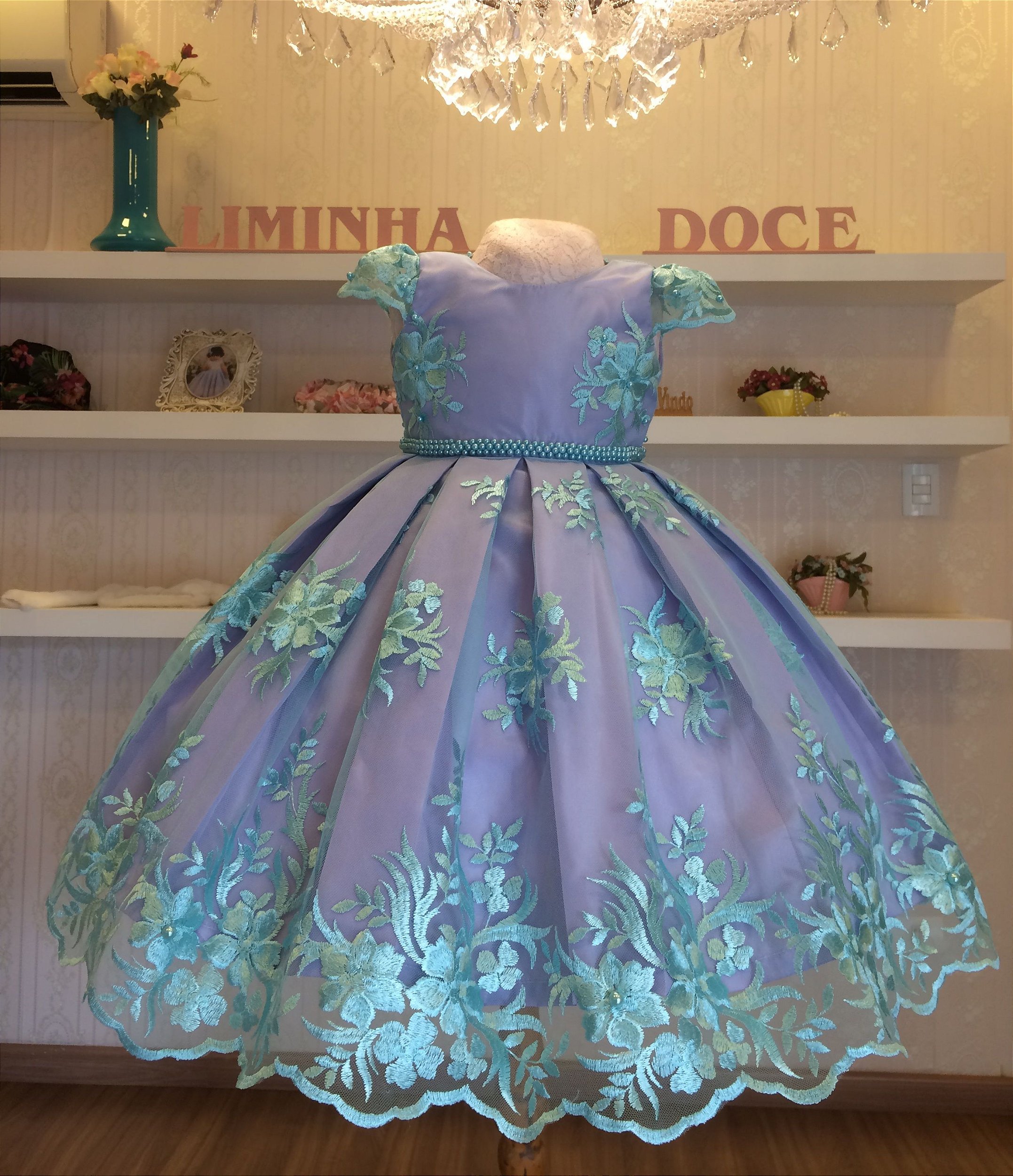 Vestido de Festa Pequena Sereia -vestidos de temas infantil - Liminha Doce  - Vestidos de Festa Infantis e Mãe e Filha