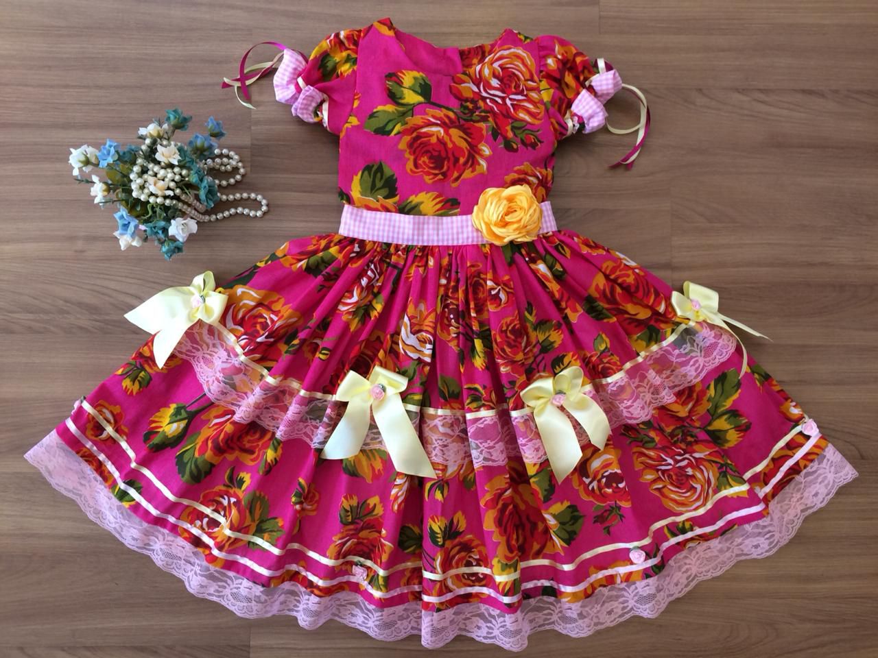 Vestido Festa Junina Floral - estidos para festa junina - Liminha Doce -  Vestidos de Festa Infantis e Mãe e Filha