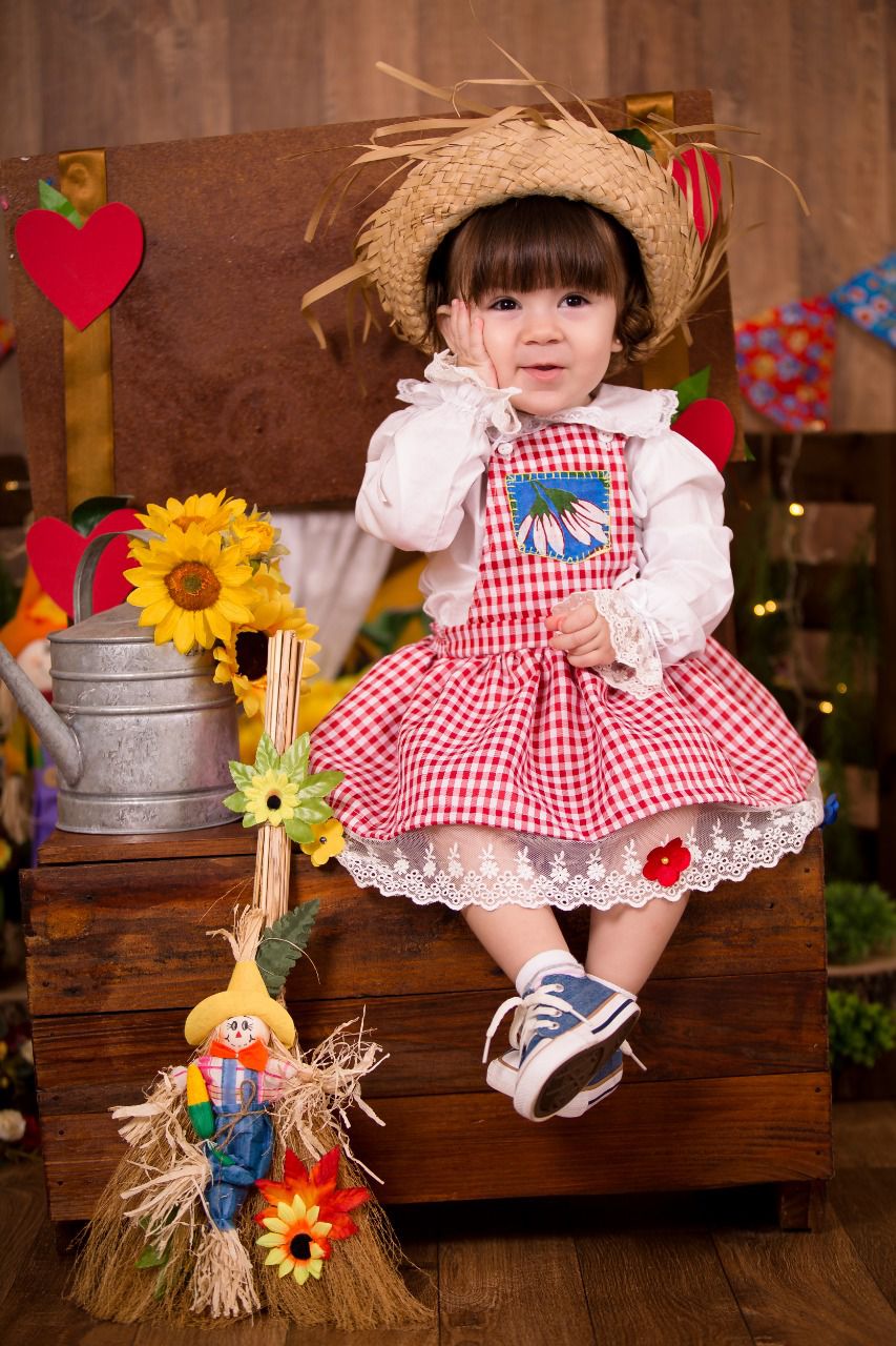 Conjunto fazendinha -vestidos de temas infantil - Liminha Doce - Vestidos  de Festa Infantis e Mãe e Filha