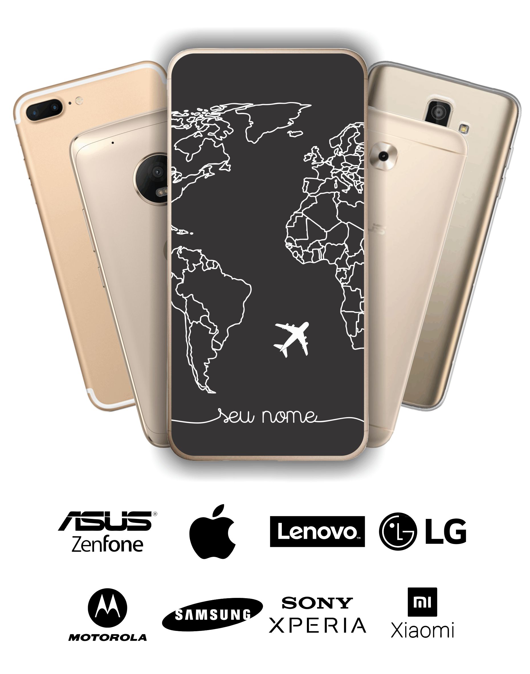 Capa de telefone com mapa do mundo para iphone 13 8 7 6 6S Plus X