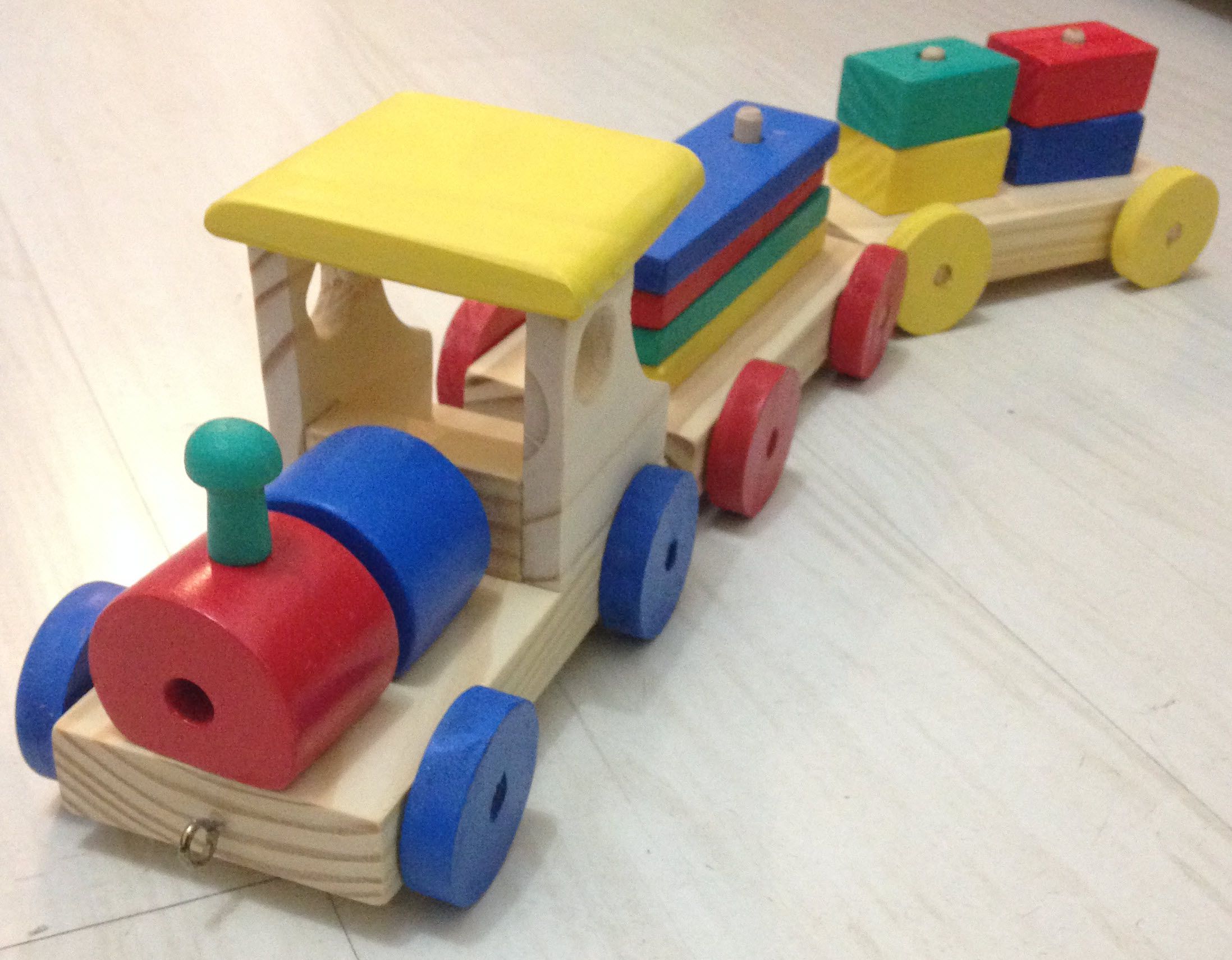 Brinquedo Em Madeira Trem Em Madeira - Trenzinho Infantil - TP JP