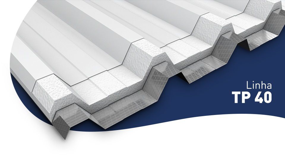 Telha Metálica Aluzinc Trapézio TP40 - Coberflex