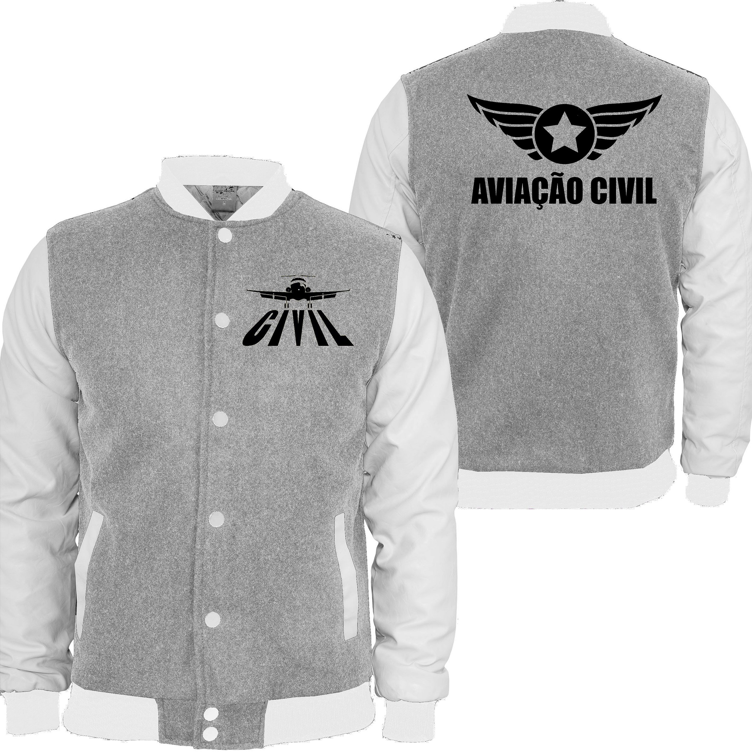 Universit rios Jaqueta College Curso Avia o Civil Swag On