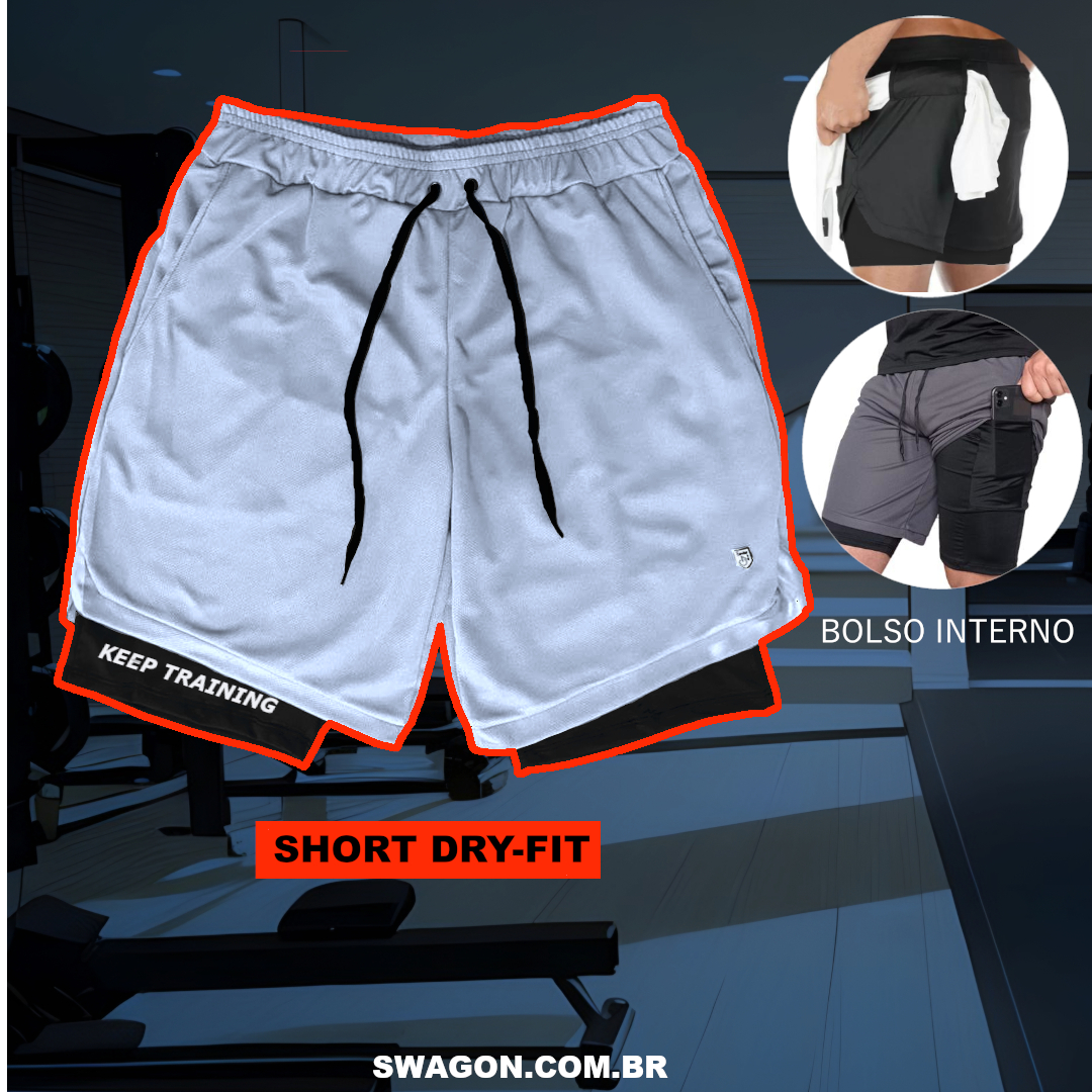 Swag On  Short Dry Fit de Compressão Masculina para Academia