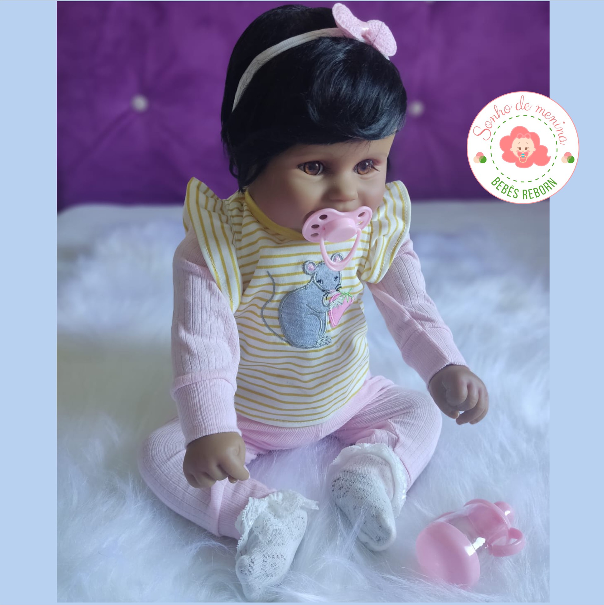 Bebê Reborn silicone - Sonho de Menina - Bebê Boneca Reborn