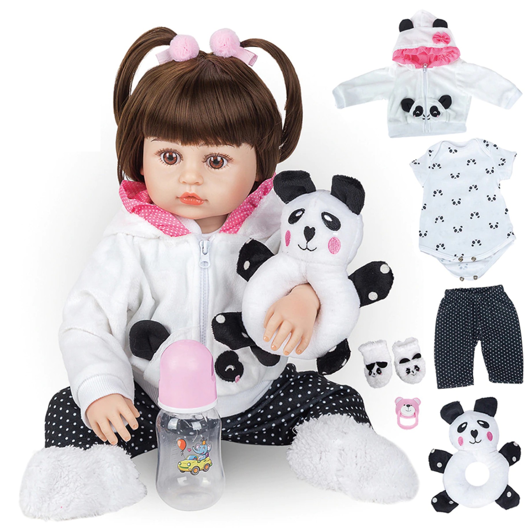 Boneca Bebê Reborn Panda - Tenis BB