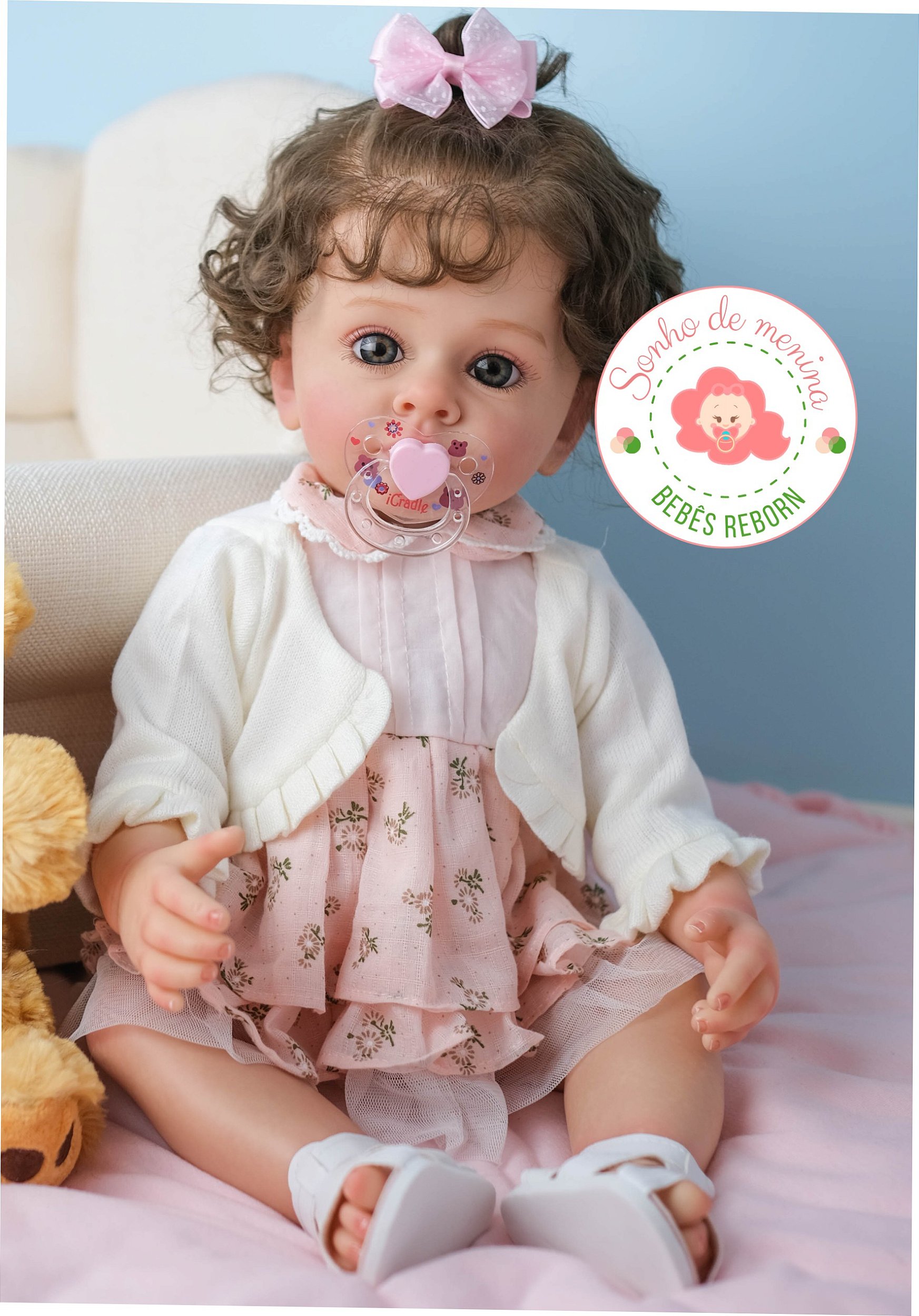 Bebê Reborn Maddie - inteira em silicone