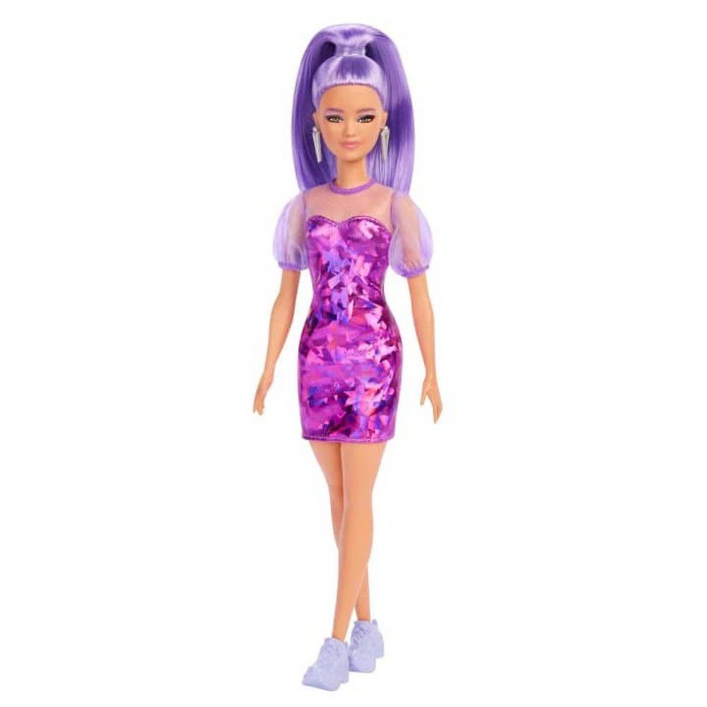 Boneca Barbie Fashionista Morena De Vestido Bolsa 157 Mattel em