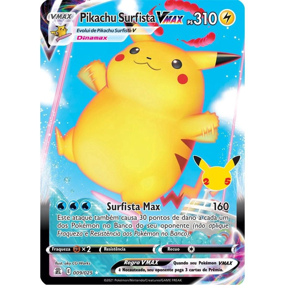 Carta Pokémon Pikachu Voador Vmax Celebrações