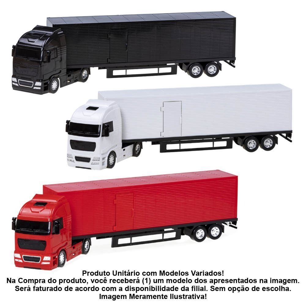 Caminhão Carreta Diamond Truck Baú - 67cm - Roma Brinquedo