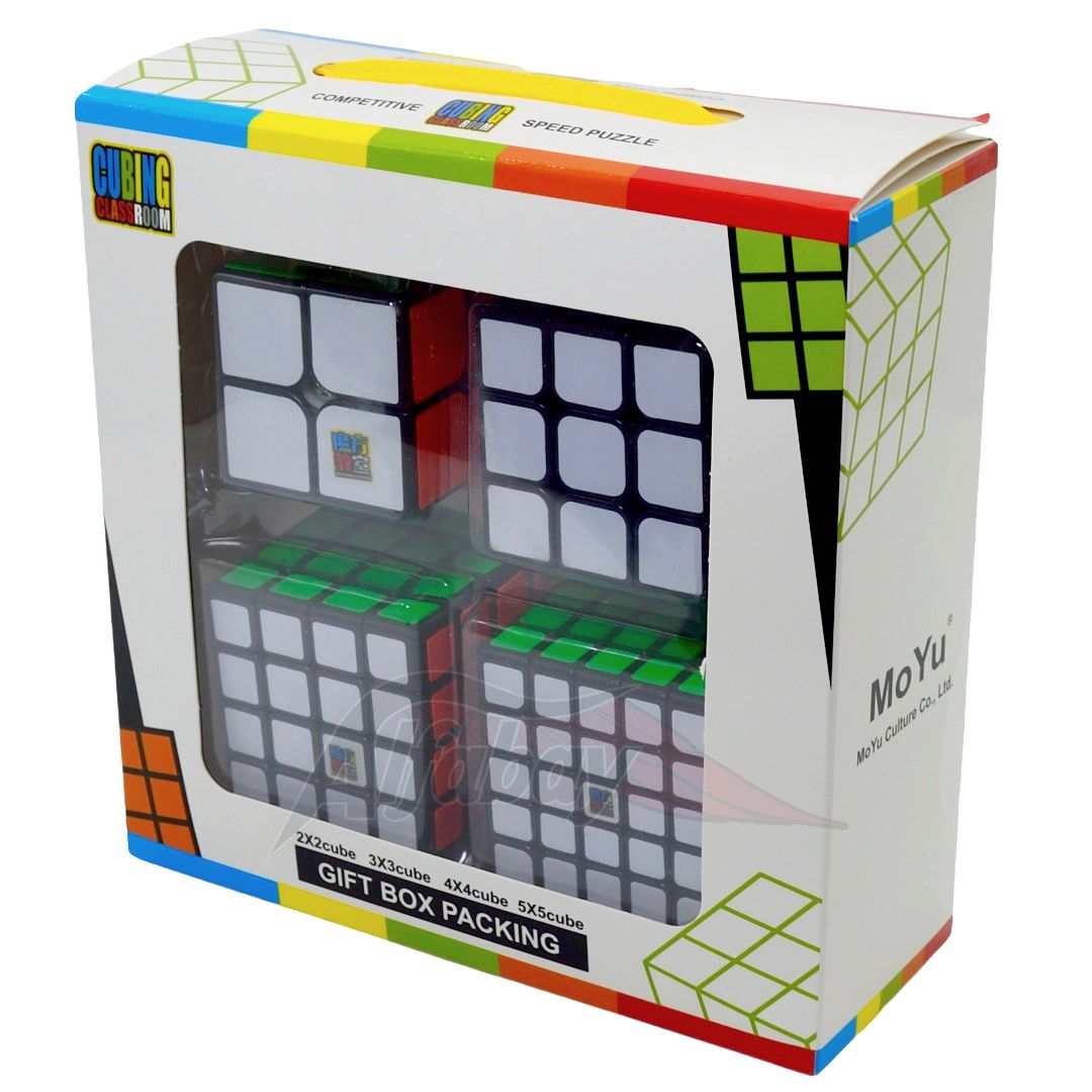 Kit 4 Cubos Magicos Diferentes Moyu Cubo Mágico Colorido 132