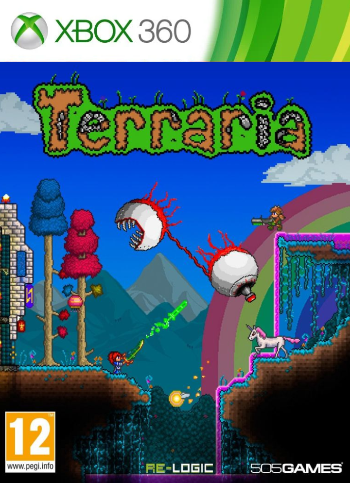 Jogos paralelos, Minecraft e Terraria Xbox 360 - Videogames - Lira,  Estância Velha 1244531290